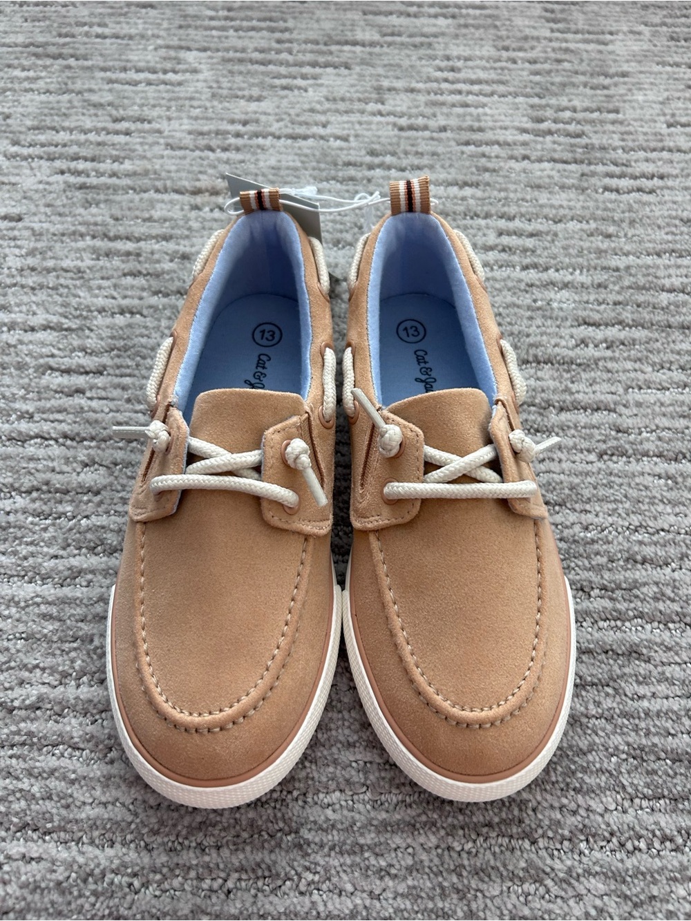 Cat & Jack Boys Casual Tan Boat Shoes